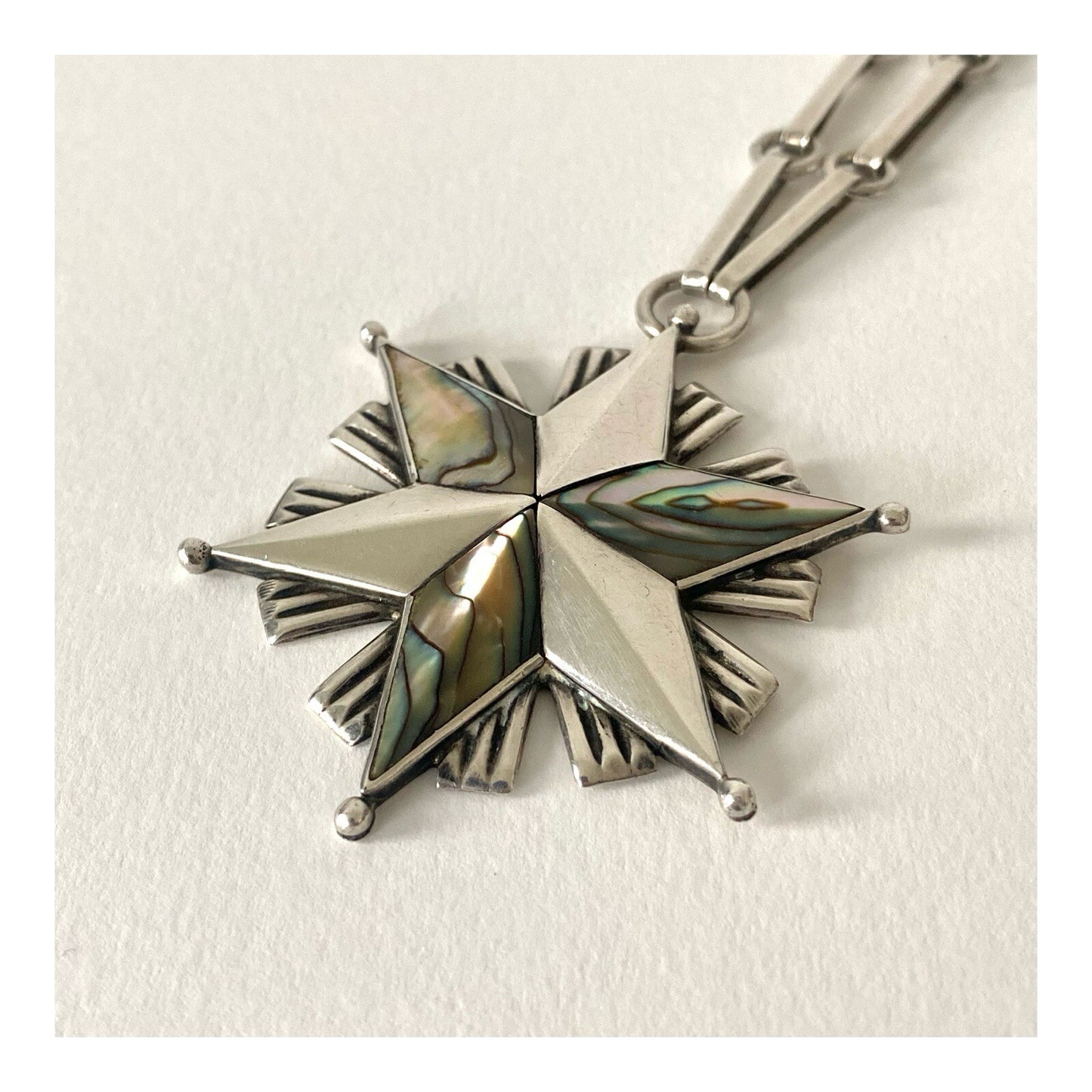 Vintage 925 Sterling Silver Los Ballesteros Taxco Mexico Necklace - 1970s