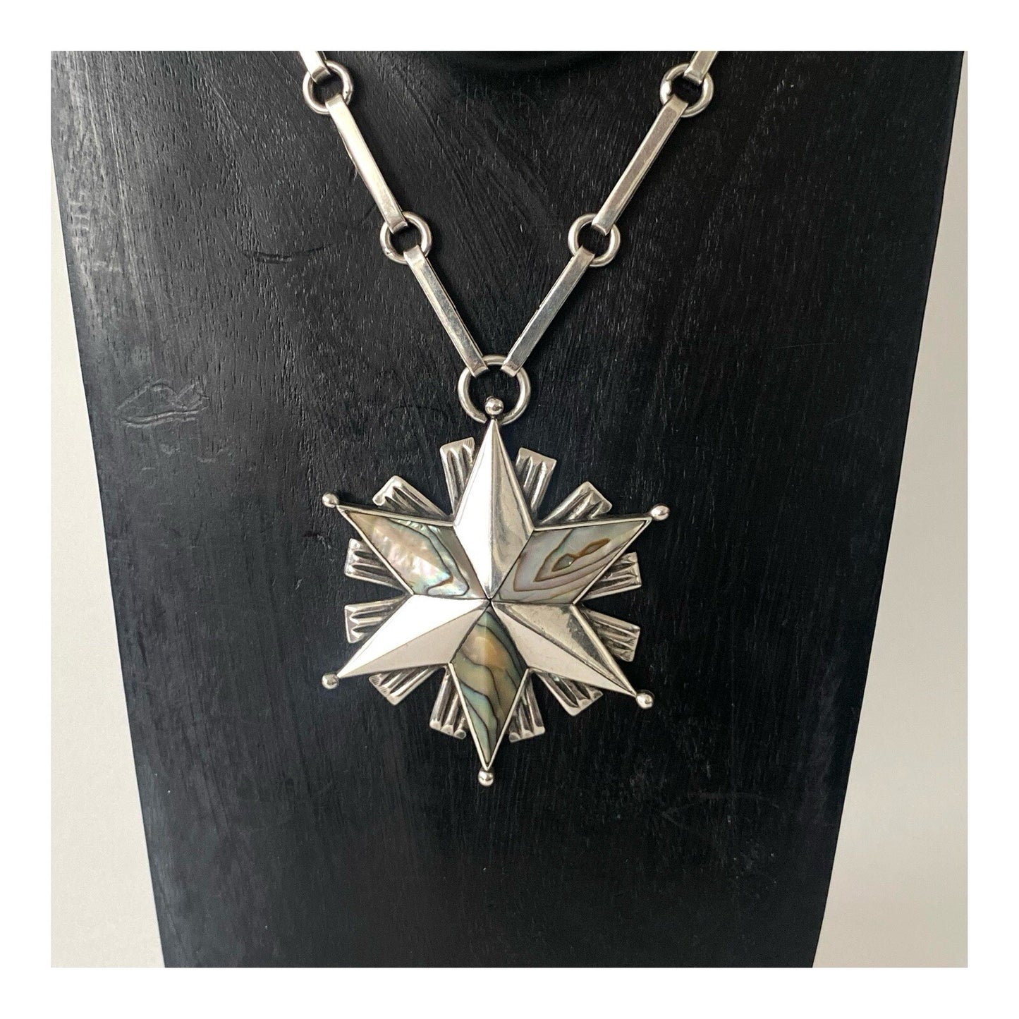 Vintage 925 Sterling Silver Los Ballesteros Taxco Mexico Necklace - 1970s