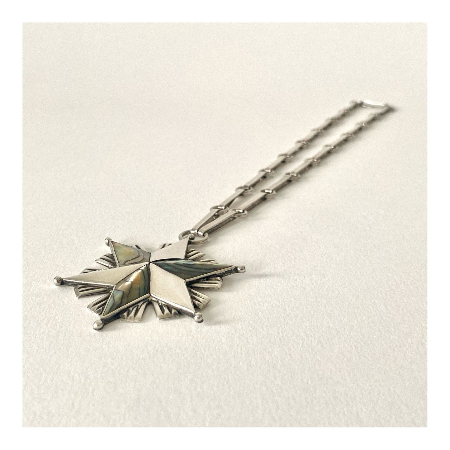 Vintage 925 Sterling Silver Los Ballesteros Taxco Mexico Necklace - 1970s