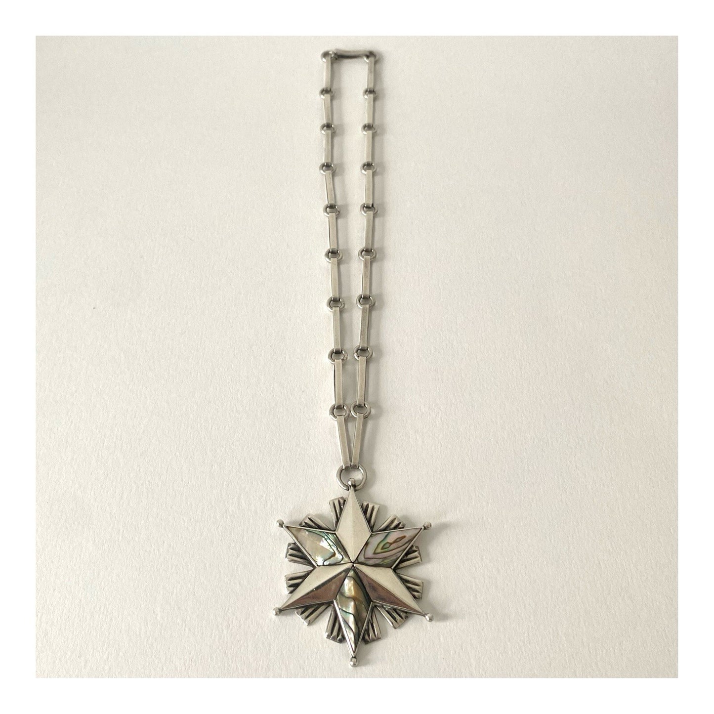 Vintage 925 Sterling Silver Los Ballesteros Taxco Mexico Necklace - 1970s