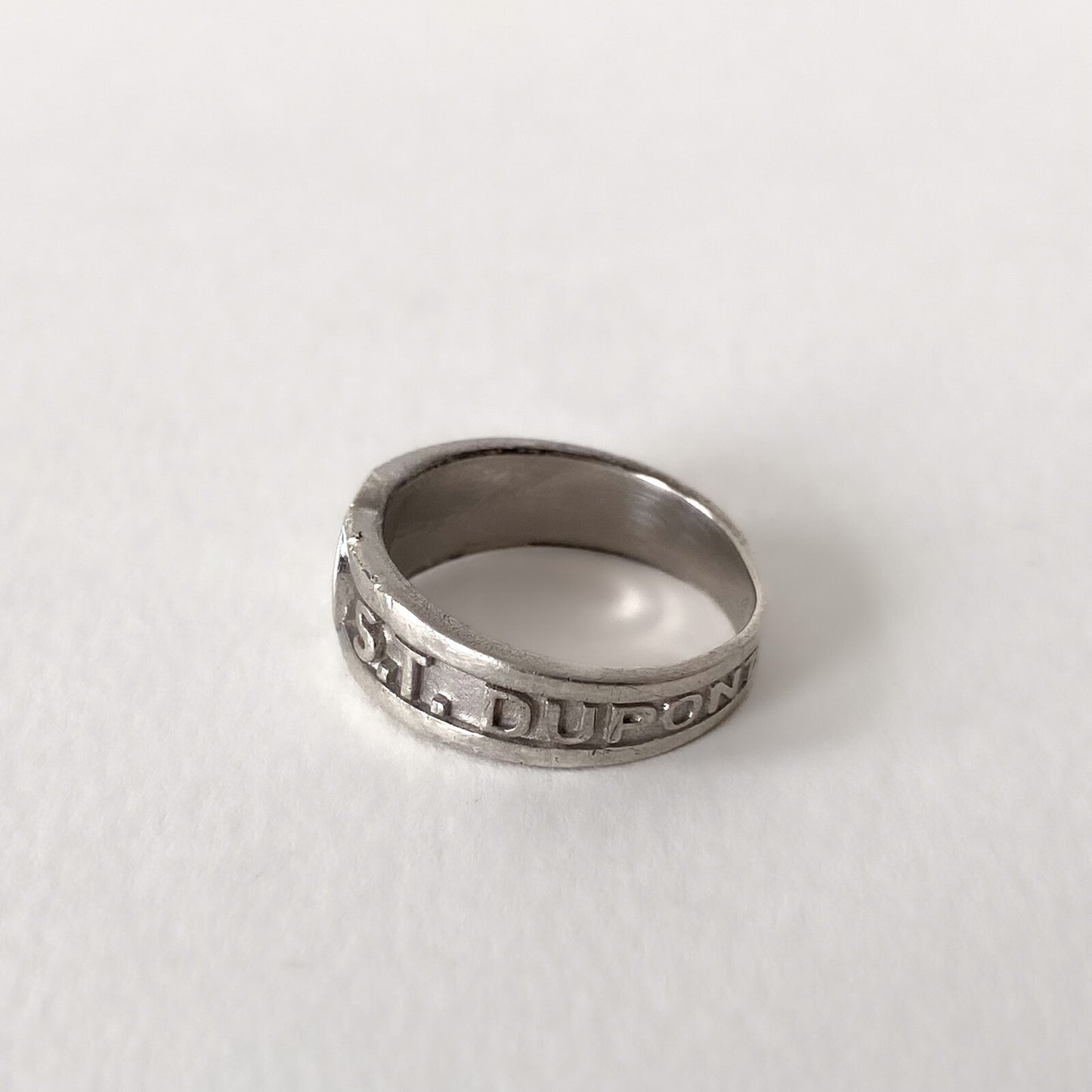 Bague vintage homme en argent 925 signée S.T. Dupont Paris