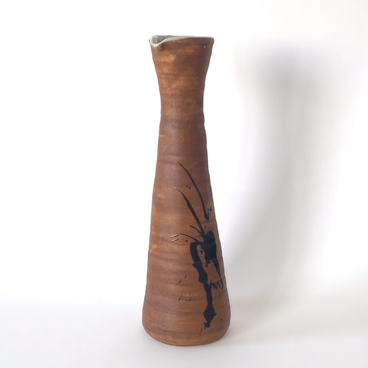 Vase en grès émaillé – Poterie La Colombe – Années 60 – Design Brutaliste