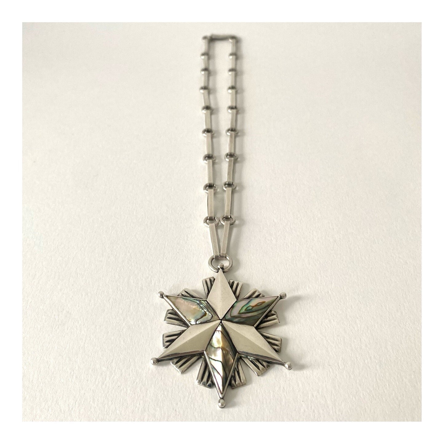 Vintage 925 Sterling Silver Los Ballesteros Taxco Mexico Necklace - 1970s