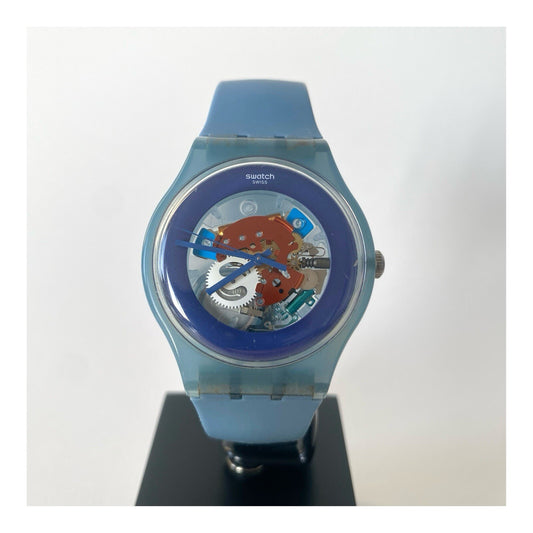 Swatch SUON102 Skeleton Blue Transparent 2013 - Montre Quartz Swiss Made