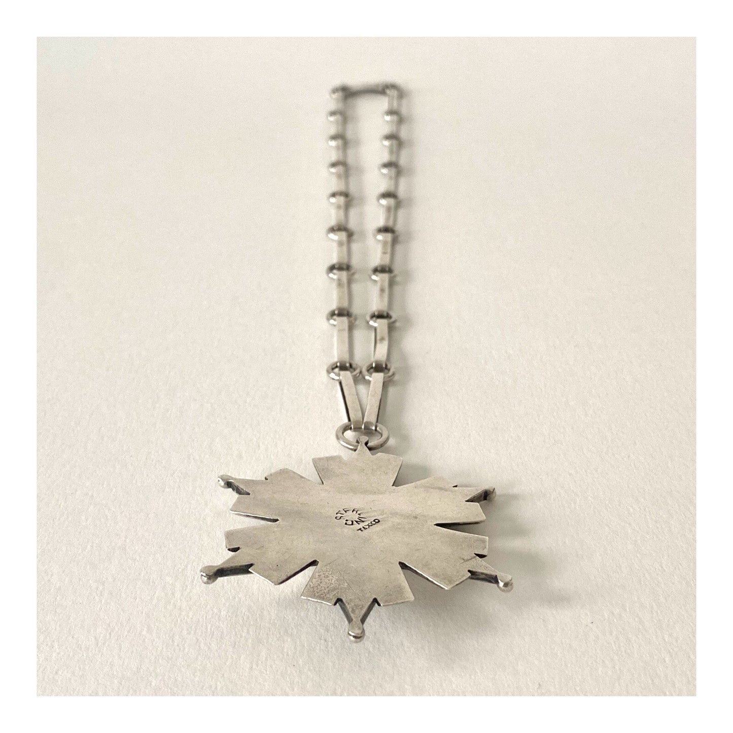 Vintage 925 Sterling Silver Los Ballesteros Taxco Mexico Necklace - 1970s