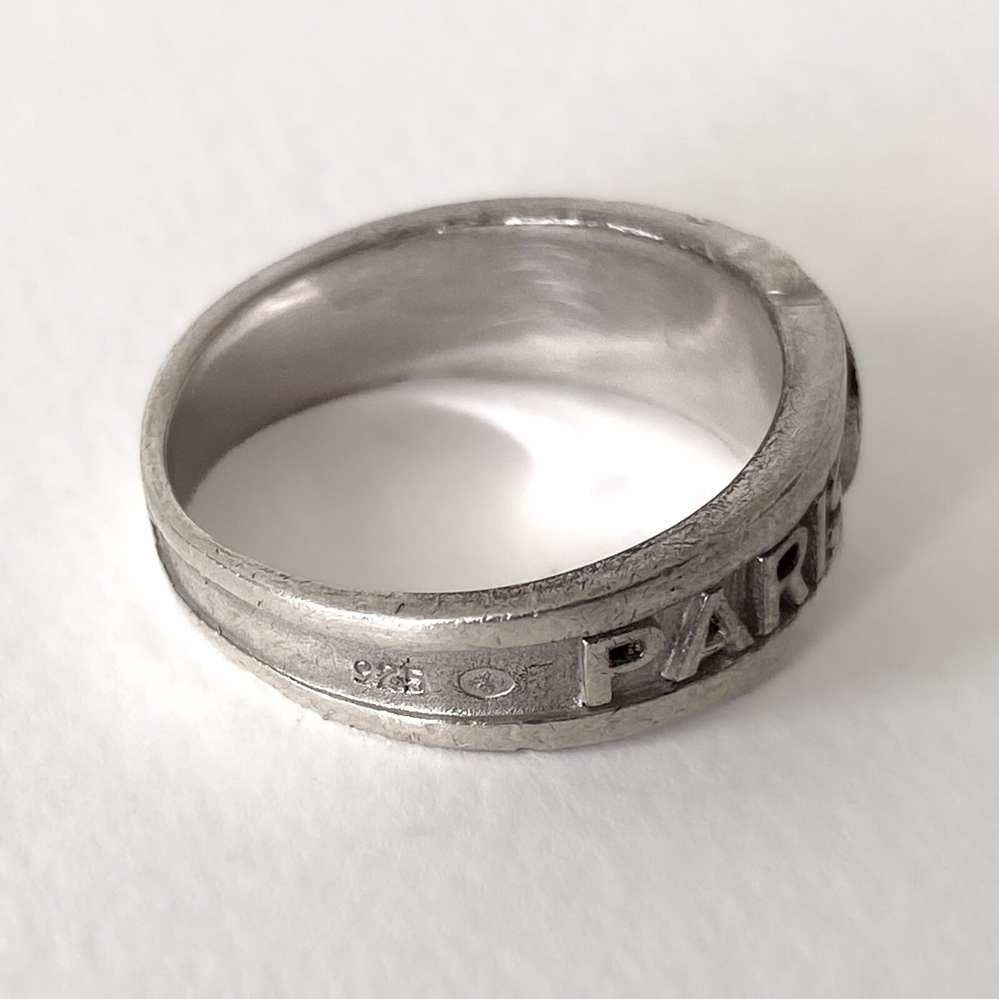 Bague vintage homme en argent 925 signée S.T. Dupont Paris