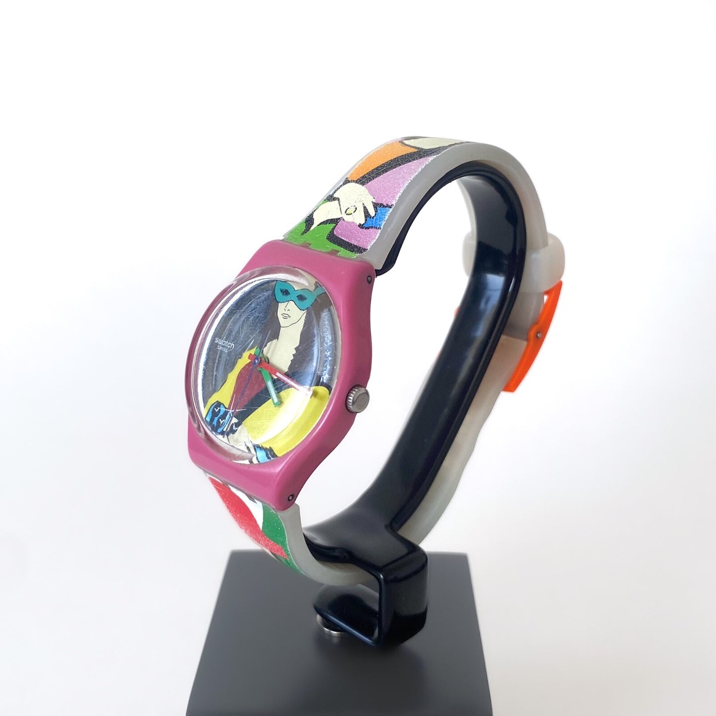 Montre Swatch Mona Masquée GZ301 - Édition 2016 – Pop Art Colorée – Collection