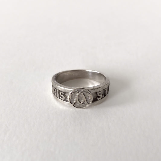 Bague vintage homme en argent 925 signée S.T. Dupont Paris
