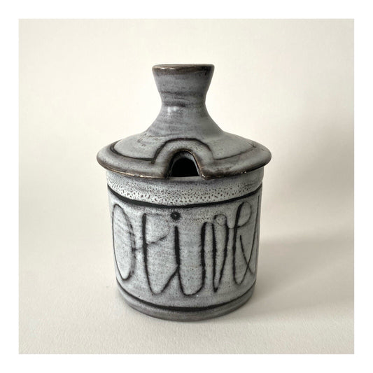 Jacques POUCHAIN, L'atelier Dieulefit. Enameled Ceramic Olive Pot, 1960s