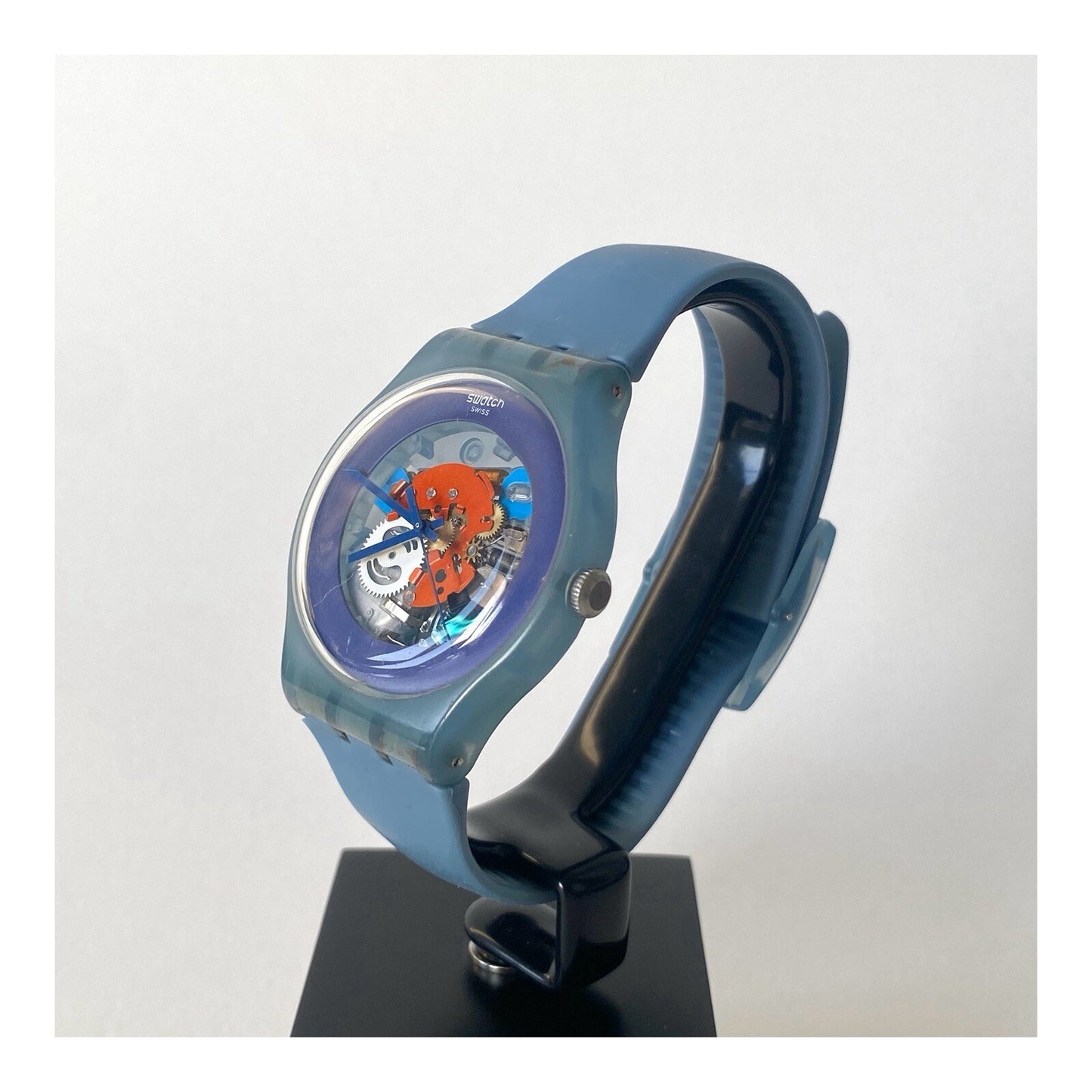 Swatch SUON102 Skeleton Blue Transparent 2013 - Montre Quartz Swiss Made