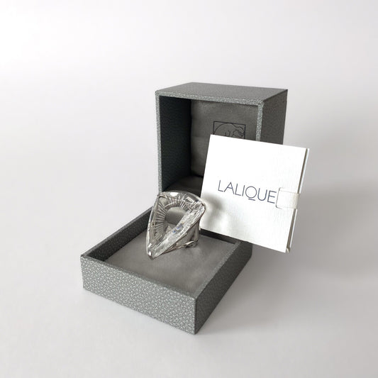 Bague neuve Lalique modèle Ice Light en cristal et argent massif 925 – Design