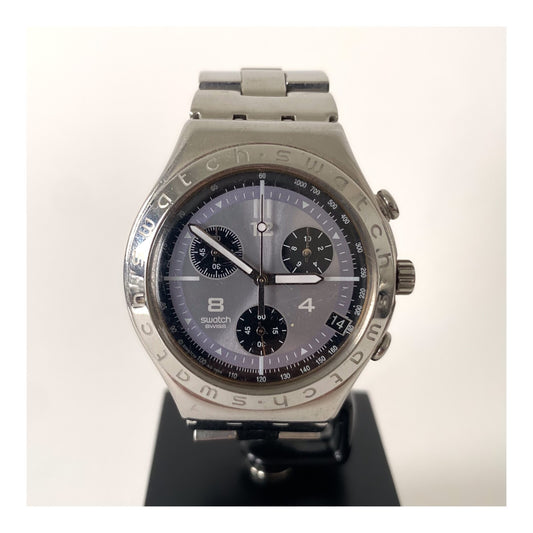 Swatch YCS436G Irony Chrono Fearless Grey 1999 – Vintage Chronograph Watch