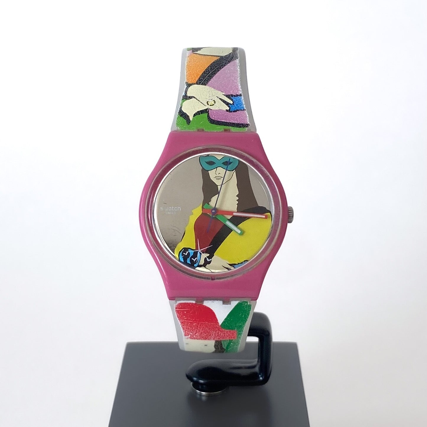 Montre Swatch Mona Masquée GZ301 - Édition 2016 – Pop Art Colorée – Collection