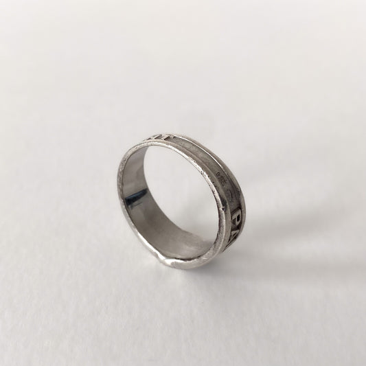 Bague vintage homme en argent 925 signée S.T. Dupont Paris