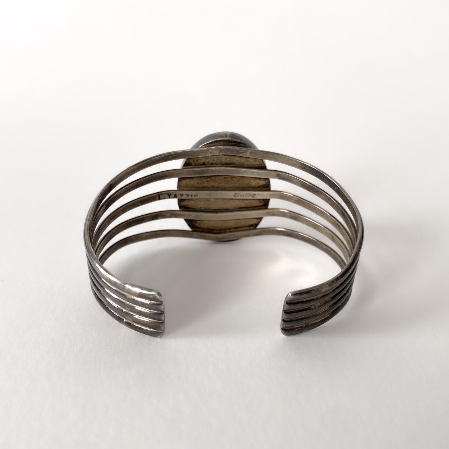 Navajo Sterling Silver and Lapis Lazuli Cuff Bracelet L. YAZZIE - 1980s