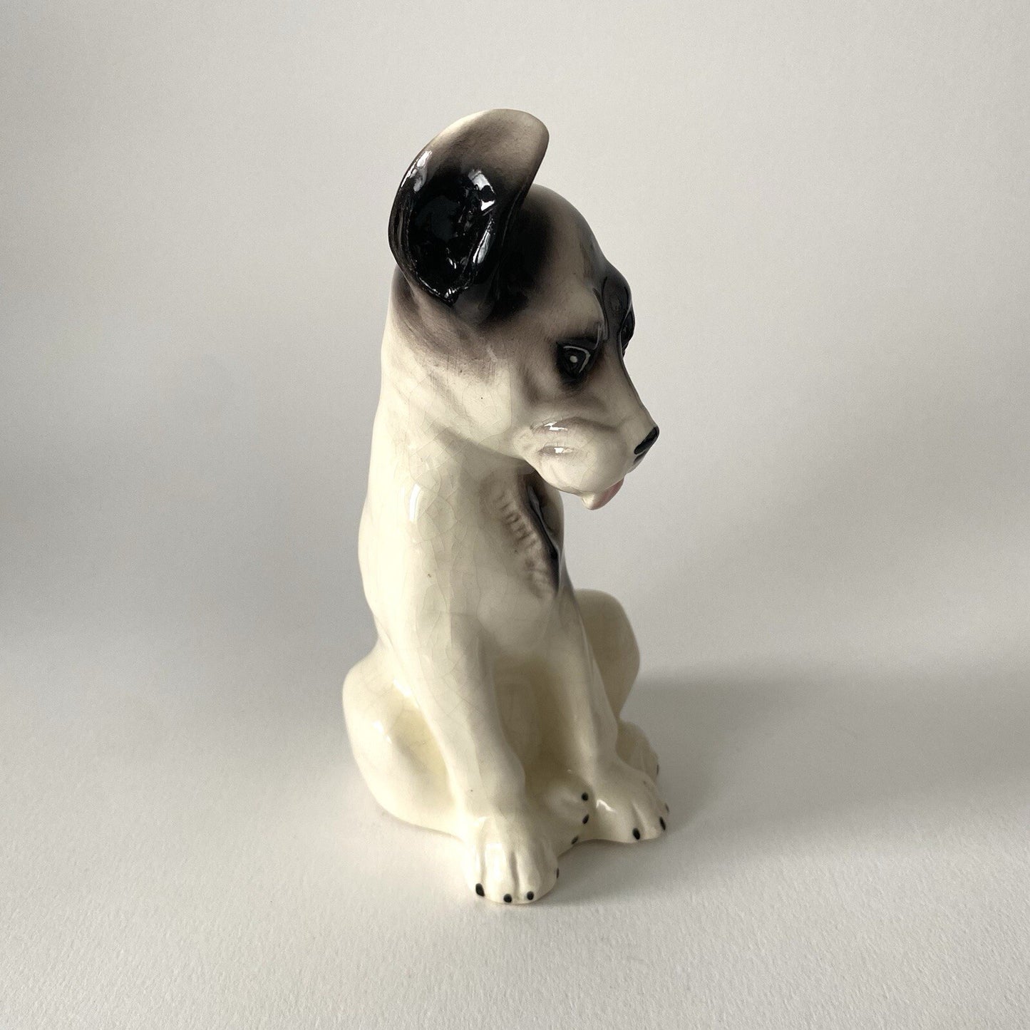 Georges Dreyfus, known as GEO MICHEL. Ceramic Dog Porcelain 1930-40 Art Deco
