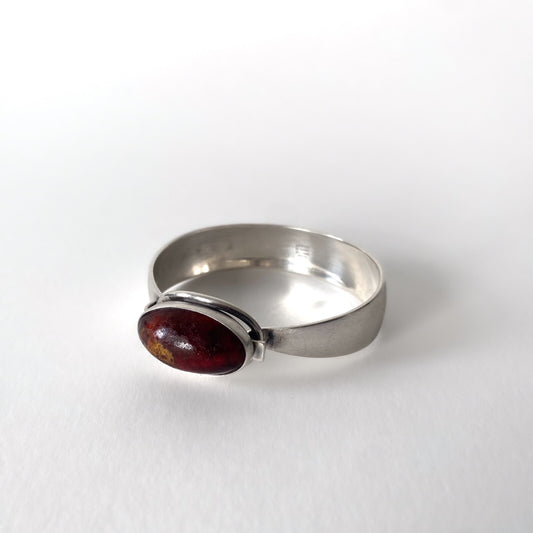 Vintage silver and amber bracelet by Nils Erik From - Denmark, 1970s 