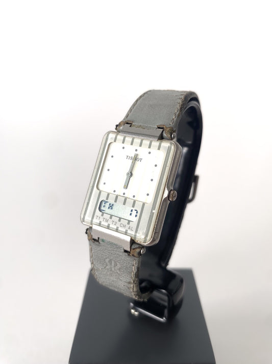 Montre Tissot Vintage à Quartz – Modèle Ana-Digi D 372 "Two Timer" – Années 1980